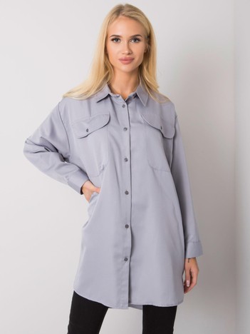Gray oversized shirt by Cathy