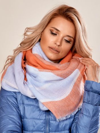 Orange knitted scarf