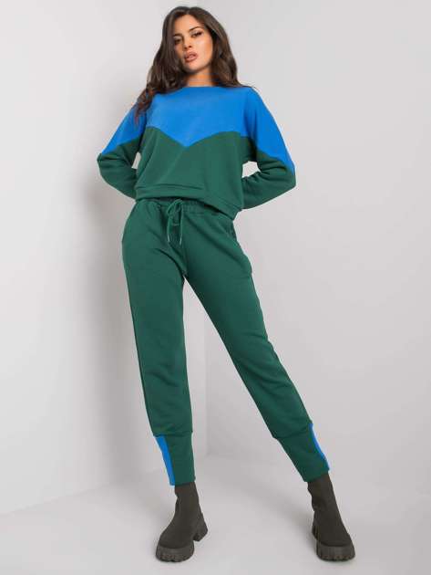 Blue-green set with sweatshirt and pants Abinelli RUE PARIS
