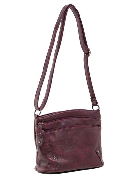 Burgundy eco leather handbag