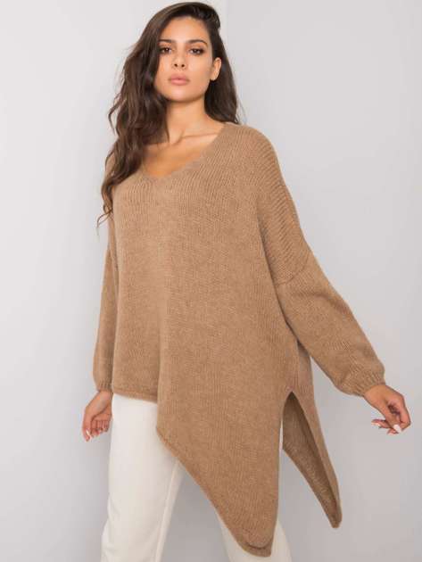 Camel asymmetrical sweater Idra OCH BELLA