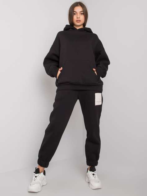 Quinncy Women's Black Sweatshirt Set
